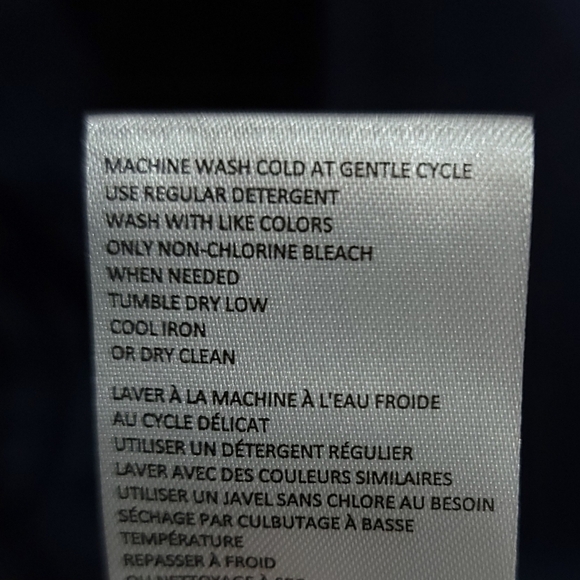 H by Halston NWT Classic Navy Linen Button Up Belted Knee Length Dress - MEDIUM - Picture 12 of 12